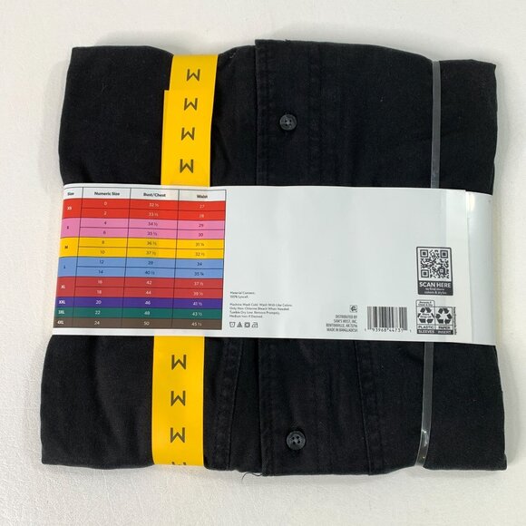 Members Mark Women's M Short Sleeve Tencel Lyocell Camp Shirt Black Size M - Picture 8 of 8